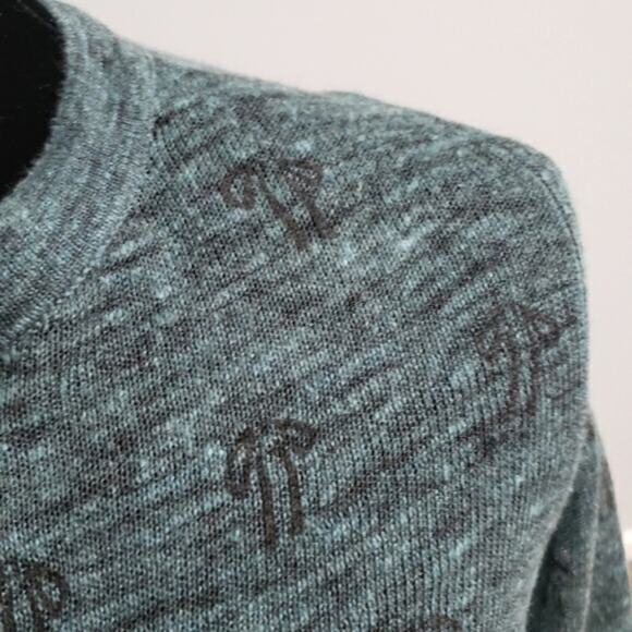 Hoss Intropia by Anthropologie Palm Tree Linen Blend Semi Sheer Cardigan Sweater - Picture 5 of 10